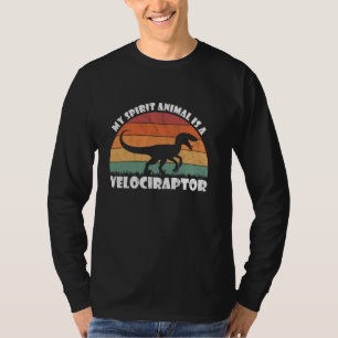 Camiseta Velociraptor My Spirit Animal Dinosaur Retro Suns