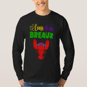 Camiseta Ven A Mí Breaux Classic Crawfish Con Mask Mardi