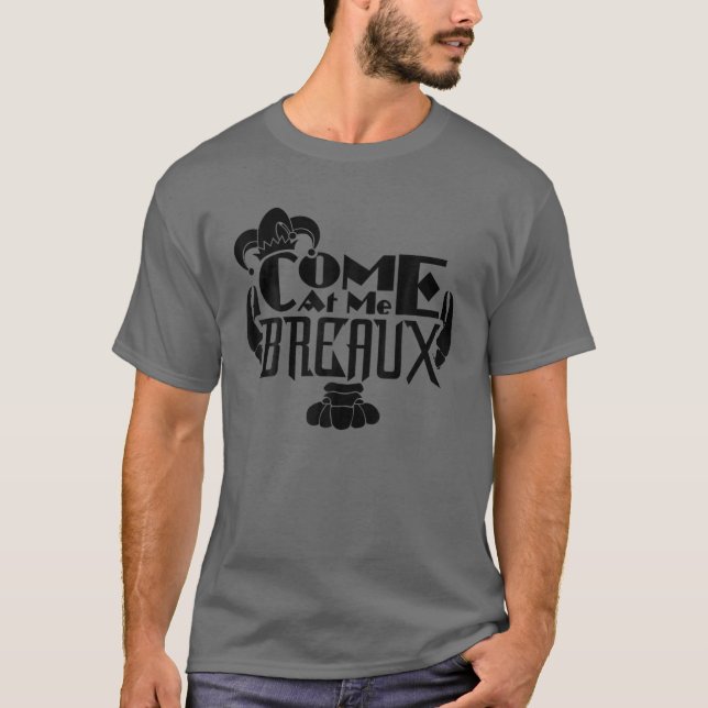 Camiseta Ven A Mí Breaux Mardi Gras Crawfish Funny (Anverso)