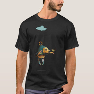 Camiseta Ven a mi cárcel Arte caprichoso de jaula de pájaro