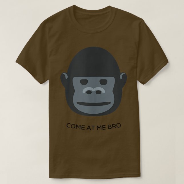 Camiseta Ven a mí hermano gracioso Gimnasio Gorilla Head y  (Diseño del anverso)