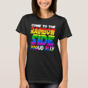 Camiseta Ven Al Lado Arcoiris Orgulloso Ally Orgullo Lgbt L