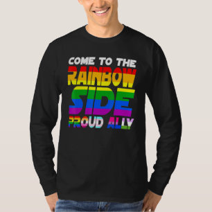 Camiseta Ven Al Lado Arcoiris Orgulloso Ally Orgullo Lgbt L