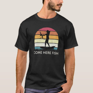 Camiseta Ven Aquí Pescado Bow Pescador Flecha Vintage Bow F