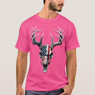 Camiseta Venado blanco cazando la bandera estadounidense en