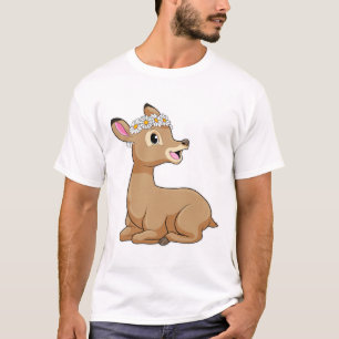 Camiseta Venado con flores de margarita
