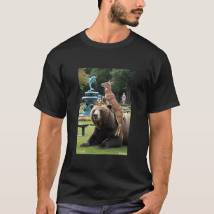 Camiseta "Venado con la cabeza del oso - Tee de la naturale