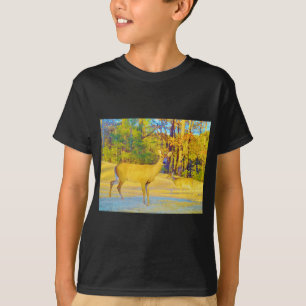 Camiseta Venado de color turbio con azul claro