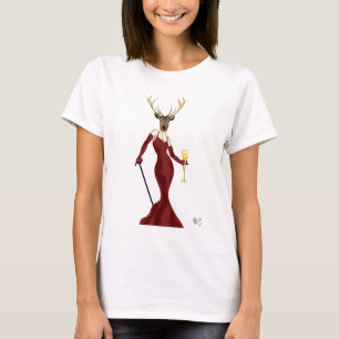 Camiseta Venado de glamour en Marsala