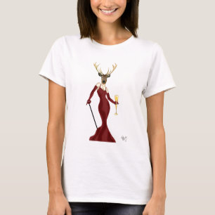 Camiseta Venado de glamour en Marsala
