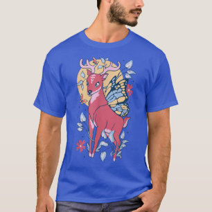 Camiseta Venado de hadas con flores, venado dulce con alas,