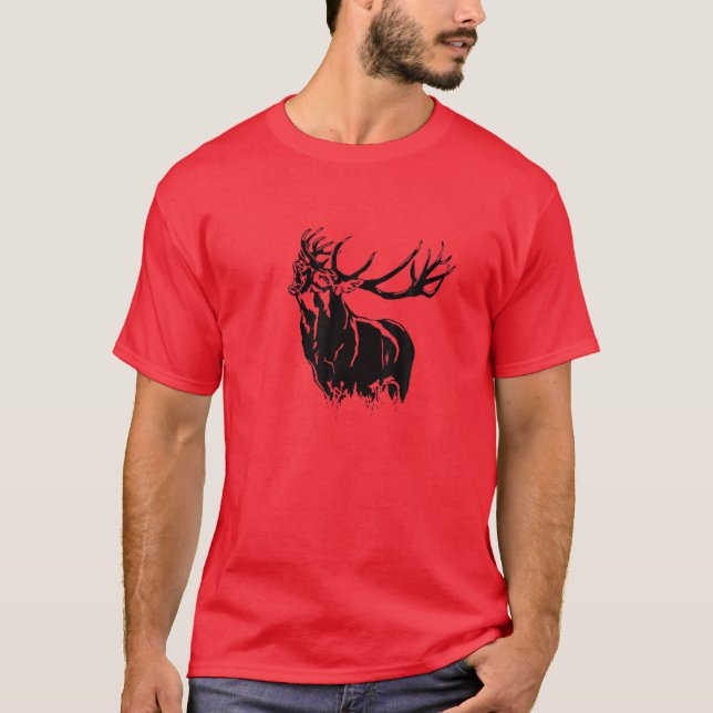 Camiseta Venado divertido, cazador, cazador, cazadores (Anverso)