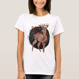 Camiseta Venado escandinavo de navidad de estilo vintage