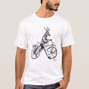 Camiseta Venado moreno en bicicleta vieja