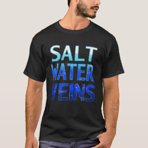 Camiseta Venas de agua salada hombres del océano surf mar b