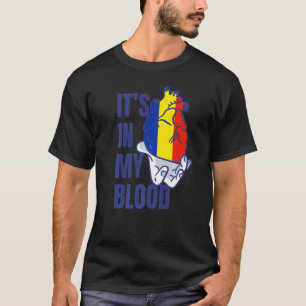 Camiseta Venas de sangre de la bandera rumana entregan a Ru