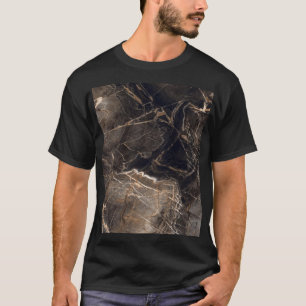 Camiseta Venas doradas de mármol oscuro