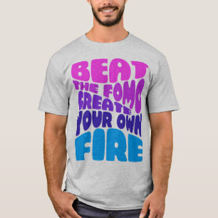 Camiseta Vencer la forma - tipografía púrpura rosada