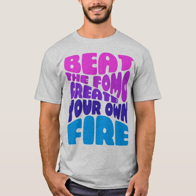 Camiseta Vencer la forma - tipografía púrpura rosada (Anverso)