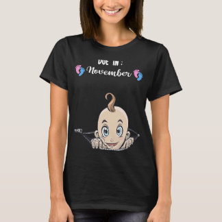 Camiseta Vencido en noviembre de embarazo