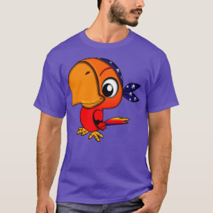 Camiseta venda de cabeza de loro Muy bonito loro pintado