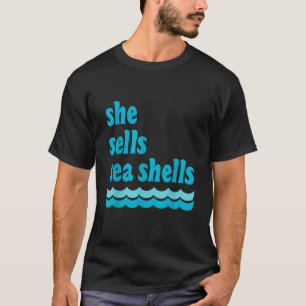 Camiseta Vende conchas marinas en la playa de verano