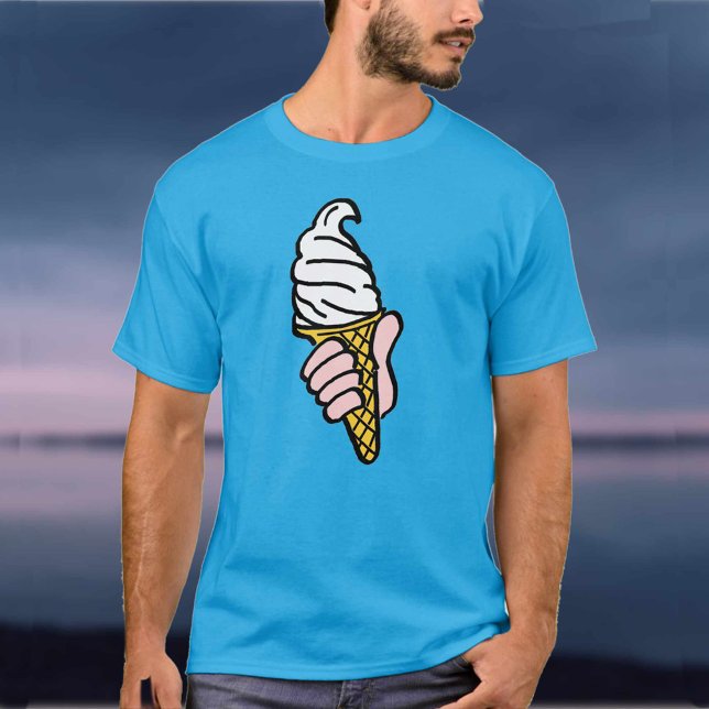 Camiseta Vendedor de helados con cono de helado o cuajo (Subido por el creador)