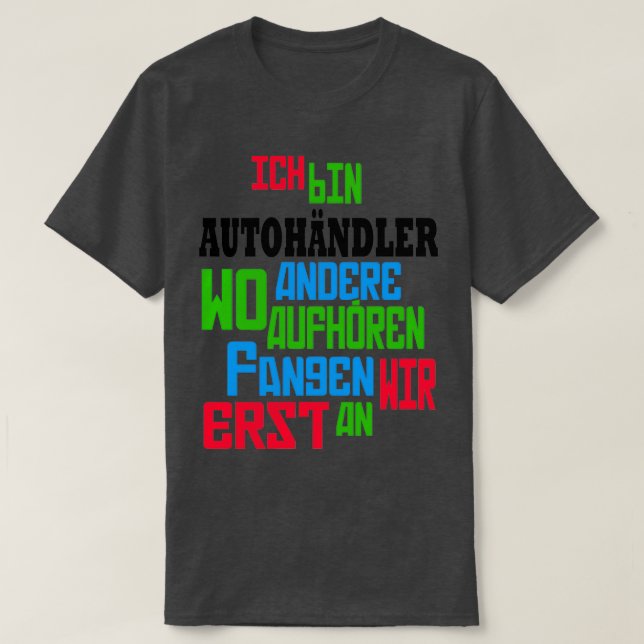 Camiseta Vendedor de vendedores de coches (Diseño del anverso)