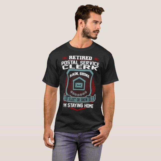 Camiseta Vendedor jubilado del servicio postal que (Anverso completo)