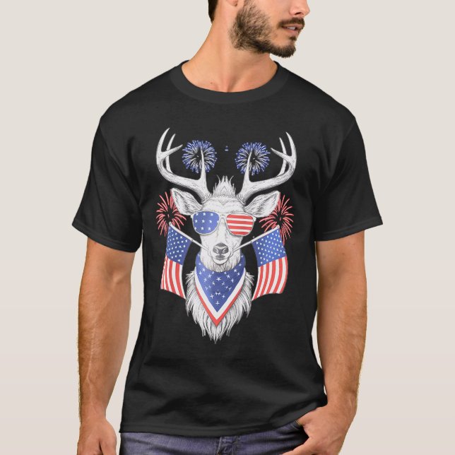Camiseta Vendedores Con Bandera De Estados Unidos 4 De Juli (Anverso)