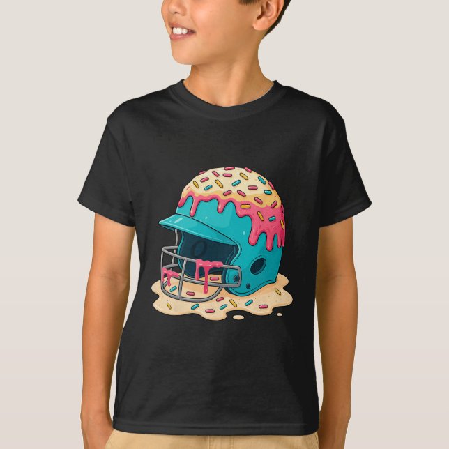 Camiseta Vender Casco de Receptor Con Máscara Facial Helado (Anverso)