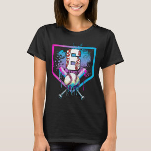 Camiseta Vender Drip 6Cumpleaños Plate Boys Jóvenes 6 años
