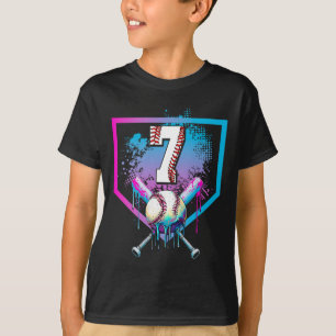 Camiseta Vender Drip 7 Cumpleaños Plate Boys Jóvenes 7 Años