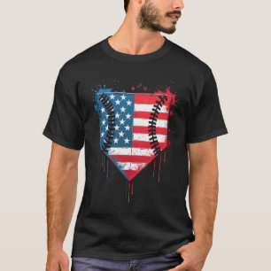 Camiseta Vender Drip Niños Hijos Helado Patriótico Estadoun