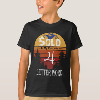 Camiseta Vender es mi favorito de 4 letras de Word Real Est