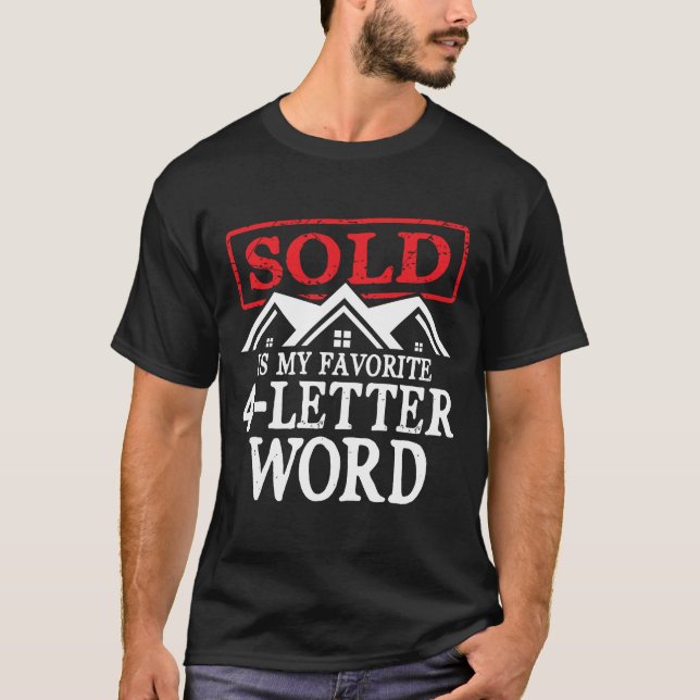 Camiseta Vender es mi palabra favorita de 4 letras - Inmobi (Anverso)