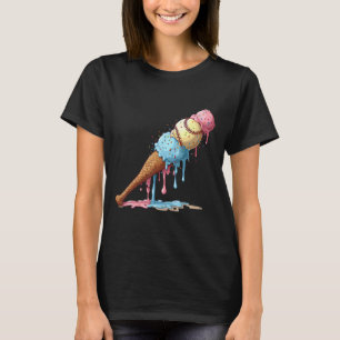 Camiseta Vender Ice Cream Watercolor Lover Ice Cream Cony B