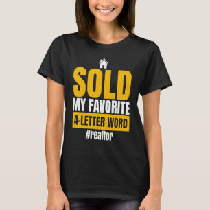 Camiseta Vender mi propietario favorito de 4 letras de Word