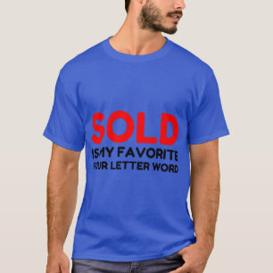 CAMISETA VENDIDO FAVORITO CUATRO CARTAS DIVERSAS