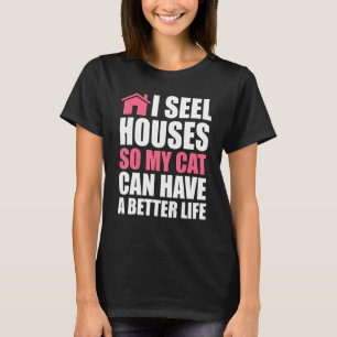 Camiseta Vendo casas para casa de mi gato agente inmobiliar