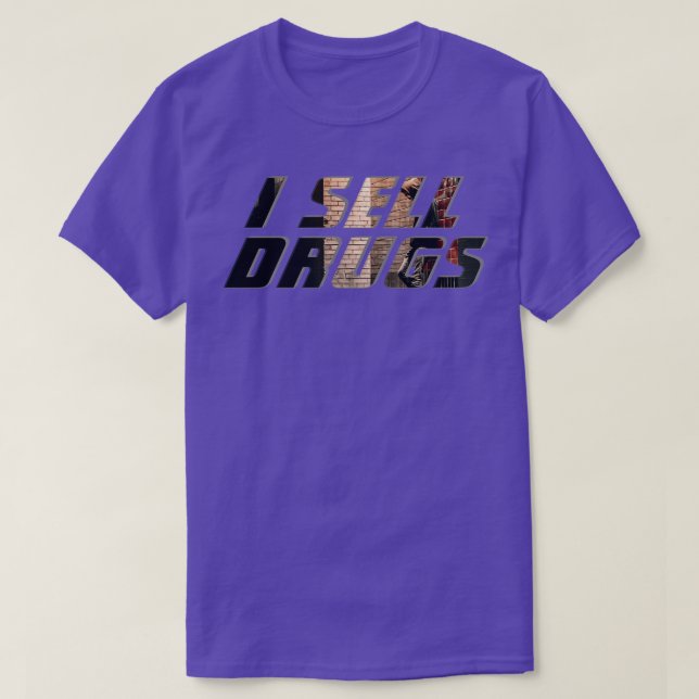 CAMISETA VENDO DROGAS (Diseño del anverso)