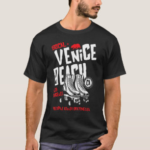 Camiseta Venecia Beach California Retro Roller Skate 14