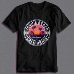 Camiseta Venecia Beach California Retro Sunset Souvenirs 60