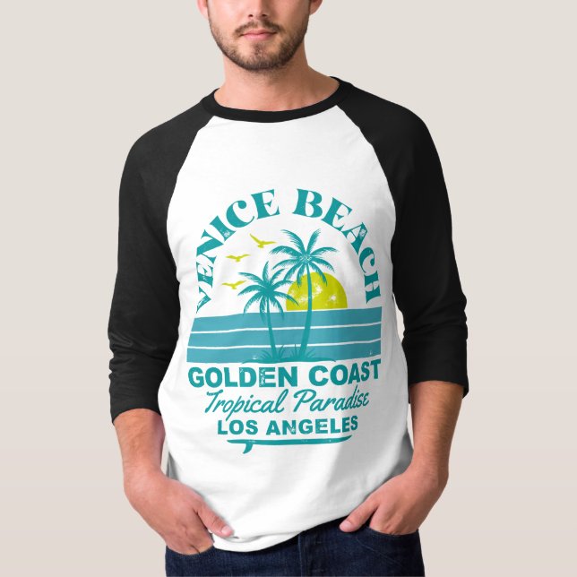 Camiseta Venecia Beach Sunset - Paraíso tropical (Anverso)