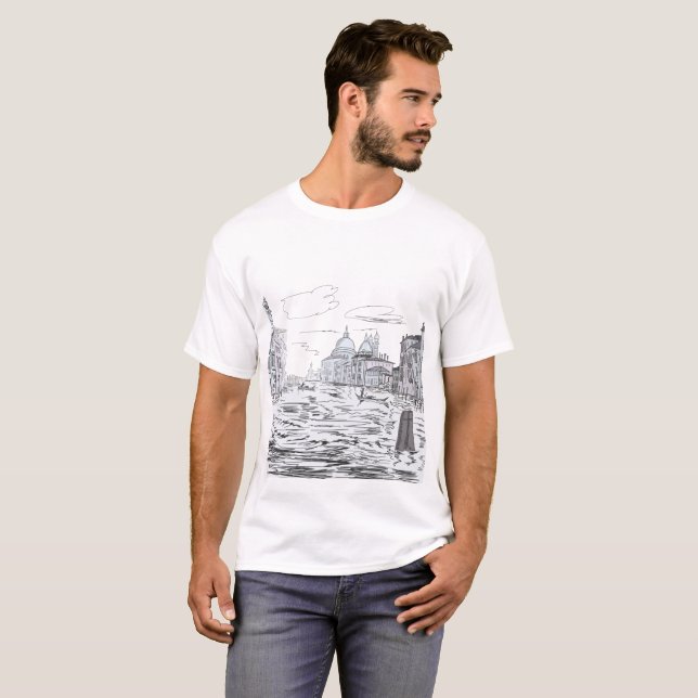 Camiseta Venecia. Ciudad en el agua (Anverso completo)
