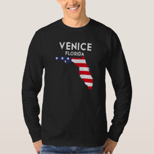 Camiseta Venecia Florida EE. UU. Estado América Viajes Flor