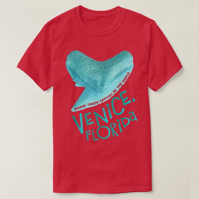 Camiseta Venecia, FloridaCapital de Dientes TiburonesPlaya  (Diseño del anverso)