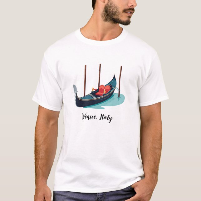 Camiseta Venecia Italia Gondola (Anverso)