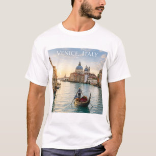 Camiseta Venecia Italia Gran Canal góndola Atardecer