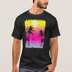 Camiseta Venecia Jardines Florida Fl Verano Vintage Sunset